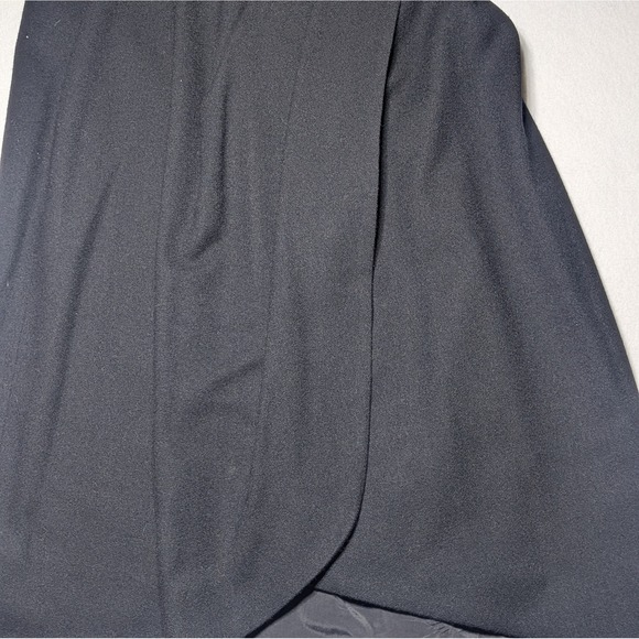 Anne Klein II Vintage Black 100% Wool Midi Skirt USA Made Size 6 - Picture 4 of 7